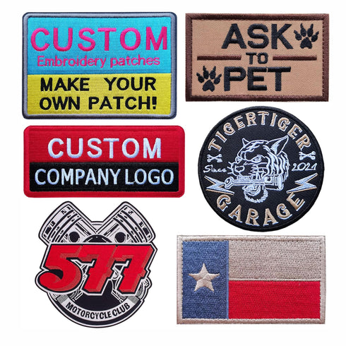 Custom Embroidery Patches with Sew On or Iron On Options