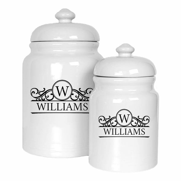 Personalized Ceramic Cookie Jar Set
