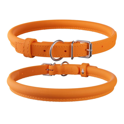 Personalized Genuine Leather Collar for Small Dogs and Cats
