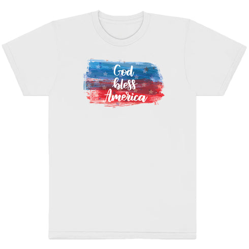 100% Pure Cotton White T-Shirt with a Patriotic Graphics, Unisex, S / M / L / XL / XXL Size Options